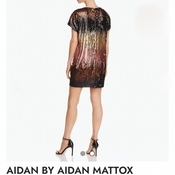 Aidan by Aidan Mattox black multi size 6 NWT - Picture 2 of 6